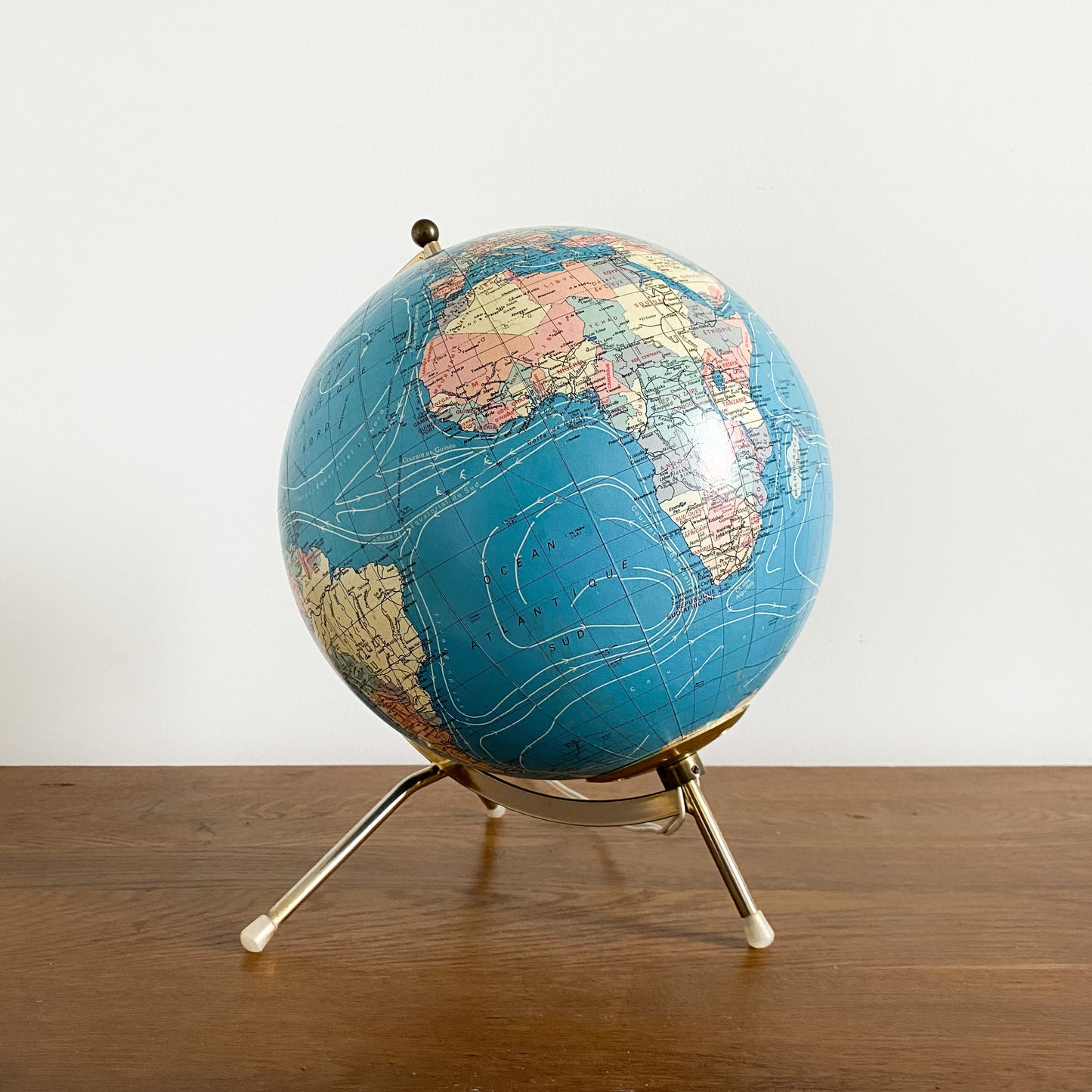 globe lumineux vintage cartes taride