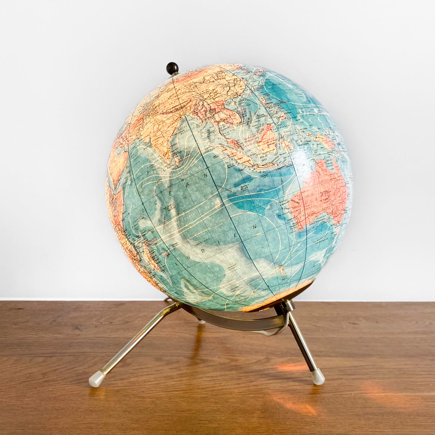 globe lumineux vintage cartes taride
