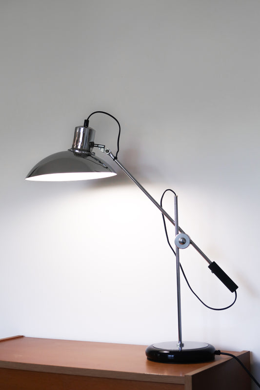 Lampe chromée vintage Aluminor